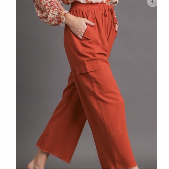 Linen Blend Cargo Pant - Picture 4 of 5